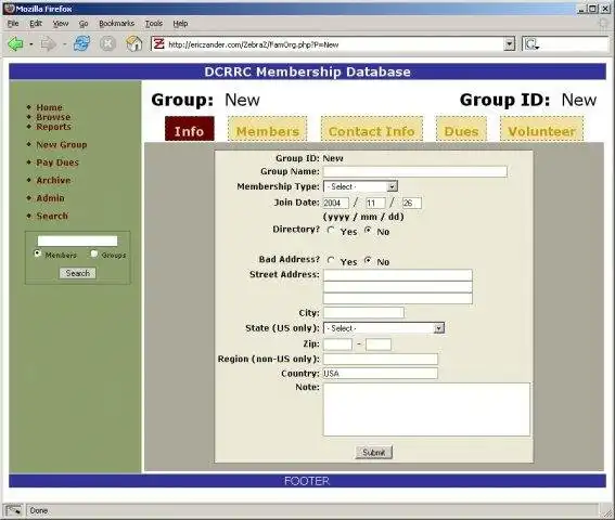 Download web tool or web app ZebraZ - Membership System