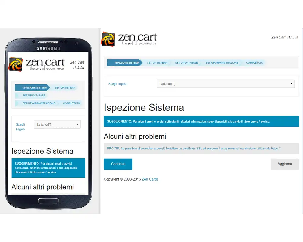 Download web tool or web app zencart-italia