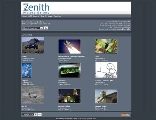 Laden Sie das Webtool oder die Web-App Zenith Picture Gallery herunter