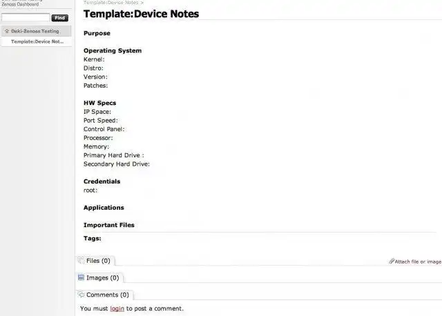 Télécharger l'outil Web ou l'application Web Zenoss/MindTouch Mashup