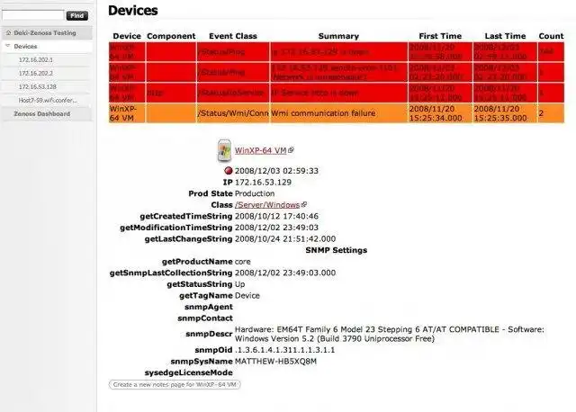 Télécharger l'outil Web ou l'application Web Zenoss/MindTouch Mashup