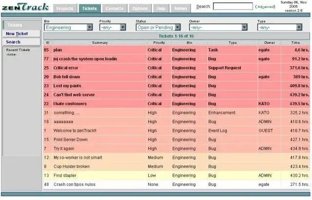 Download web tool or web app zenTrack - no longer active