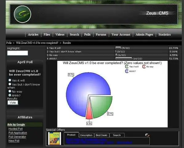 Download web tool or web app Zeus Content Managment System