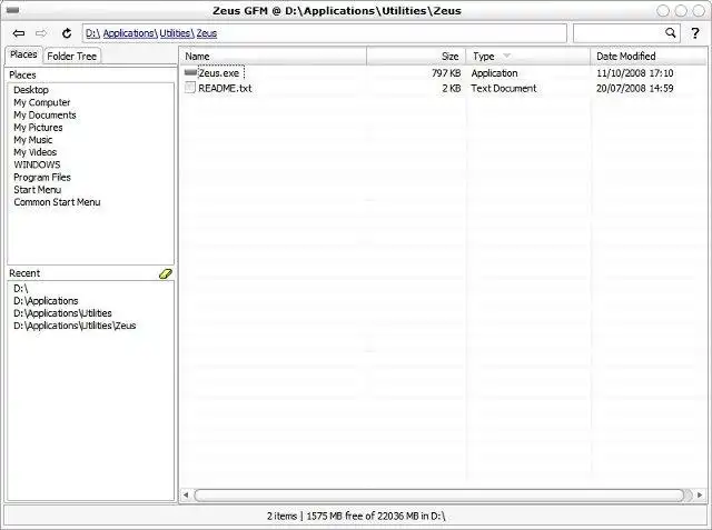 Download web tool or web app Zeus GFM