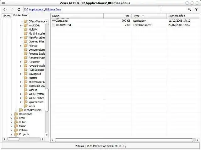 Download web tool or web app Zeus GFM
