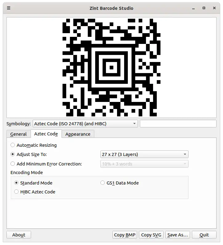 Download webtool of webapp Zint Barcode Generator