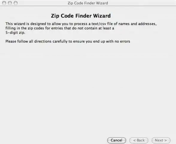 Download web tool or web app Zip Code Finder