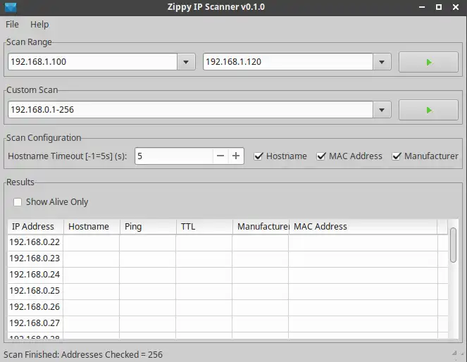 Download web tool or web app Zippy-Ip-Scanner