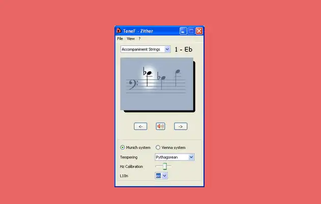Download web tool or web app zither tuner