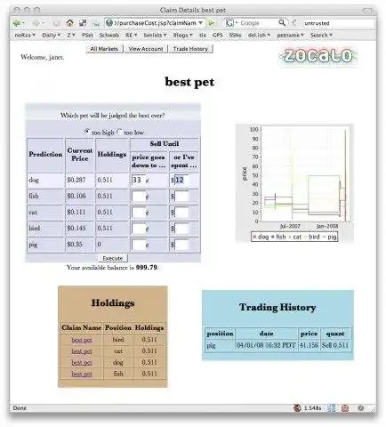 下载网络工具或网络应用程序 Zocalo Prediction Markets