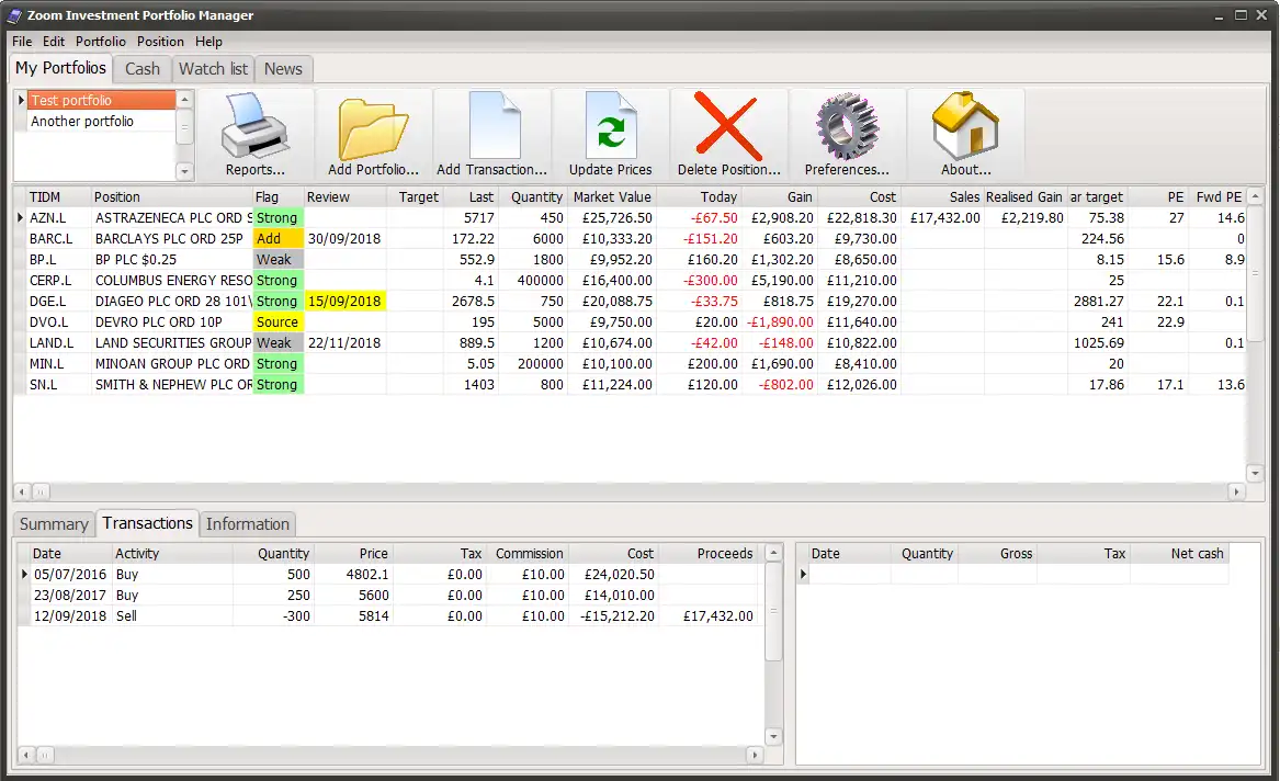 Mag-download ng web tool o web app Zoom Investment Portfolio Manager