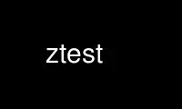 הפעל את ztest בספק אירוח בחינם של OnWorks על אובונטו מקוון, פדורה מקוון, אמולטור מקוון של Windows או אמולטור מקוון של MAC OS