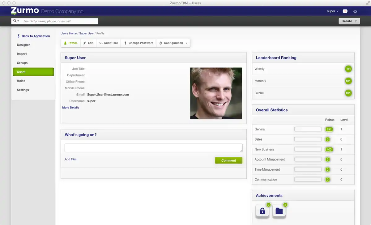 Mag-download ng web tool o web app Zurmo Open Source CRM