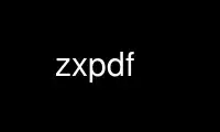 Run zxpdf in OnWorks free hosting provider over Ubuntu Online, Fedora Online, Windows online emulator or MAC OS online emulator